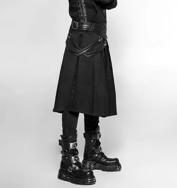 Kilt plissé asymétrique à laçage