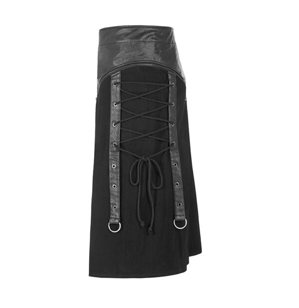 Kilt plissé asymétrique à laçage