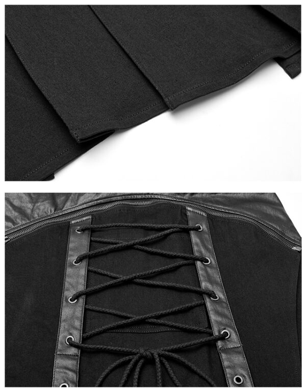 Kilt plissé asymétrique à laçage