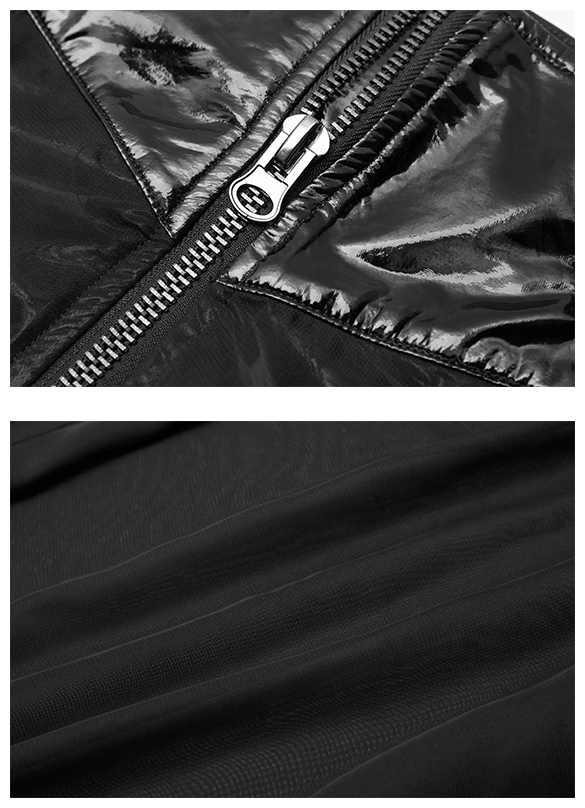 Short jupe en vinyle et voilage