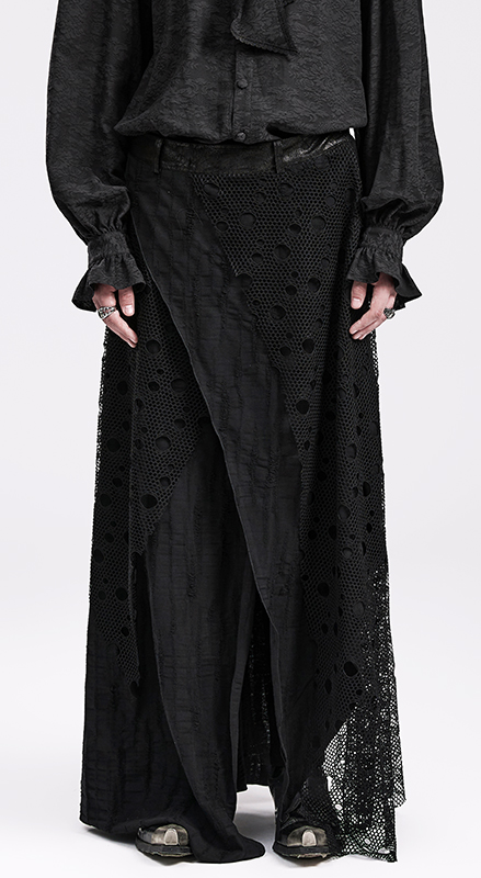 Jupe longue à résille destroy