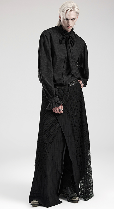 Jupe longue à résille destroy