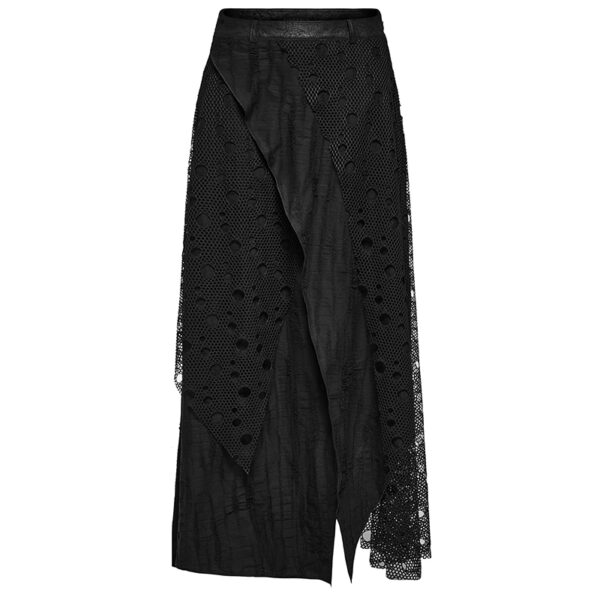 Jupe longue à résille destroy