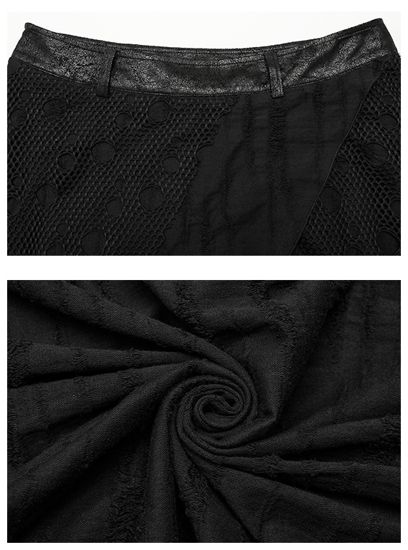 Jupe longue à résille destroy