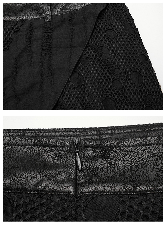 Jupe longue à résille destroy