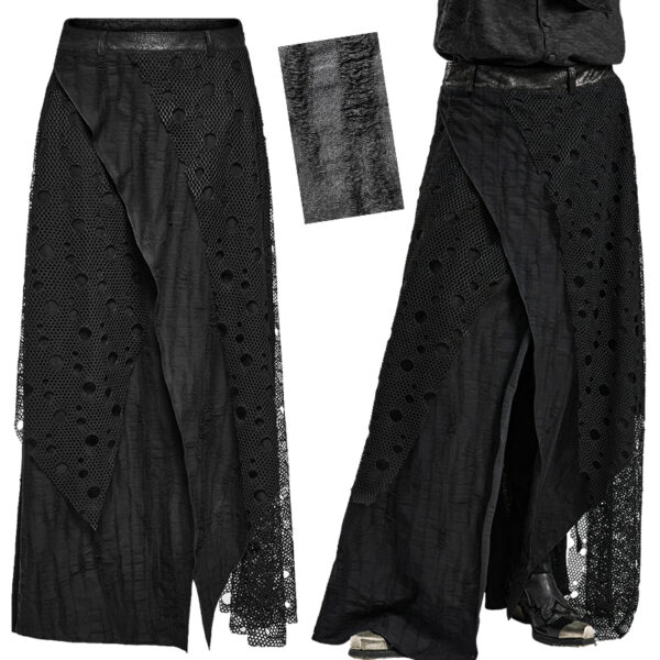 Jupe longue à résille destroy