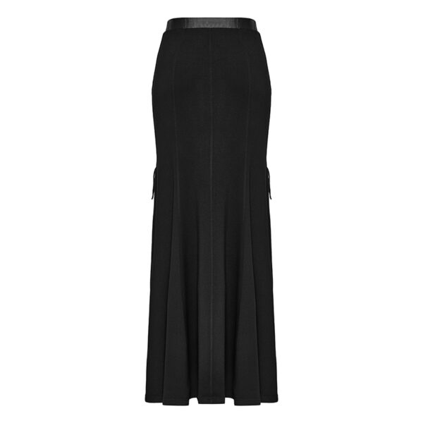 Jupe longue fendue à pointes et laçages Jupe longue fendue à pointes et laçages