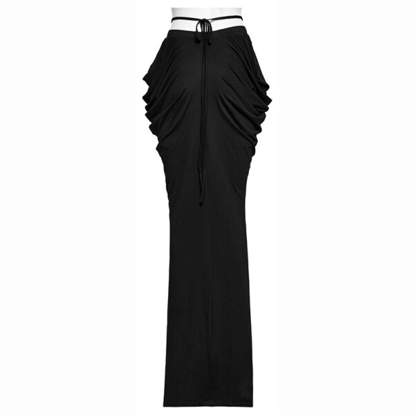 Jupe fendue et drapé à grosse chaîne