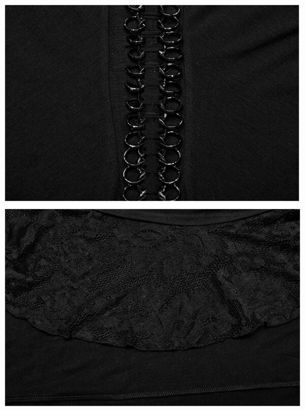 Jupe fendue et drapé à grosse chaîne