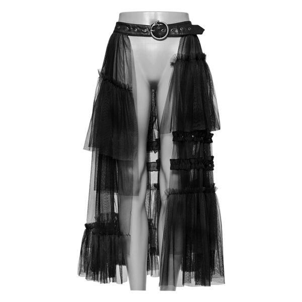 Demi jupe traîne à ceinture Noir