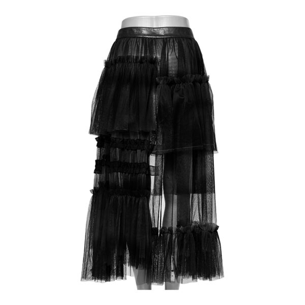 Demi jupe traîne à ceinture Noir