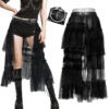 Demi jupe traîne à ceinture Noir