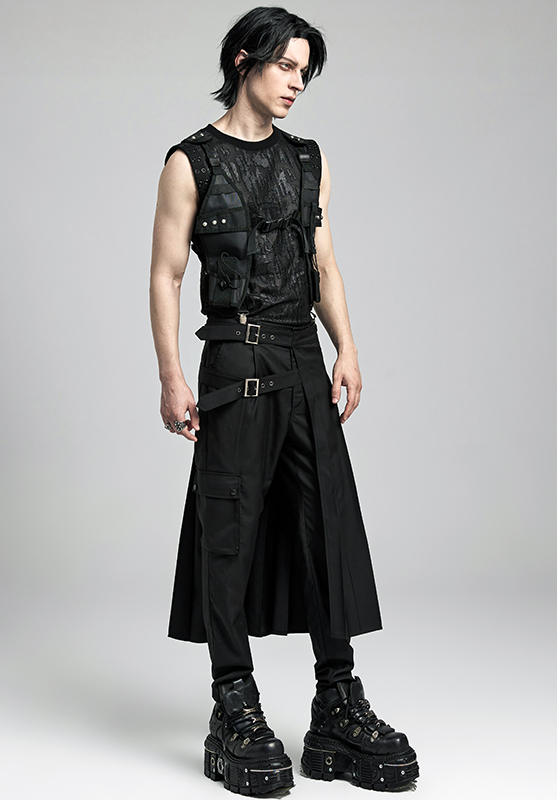 Demi jupe plissée à sangles Demi jupe plissée à sangles