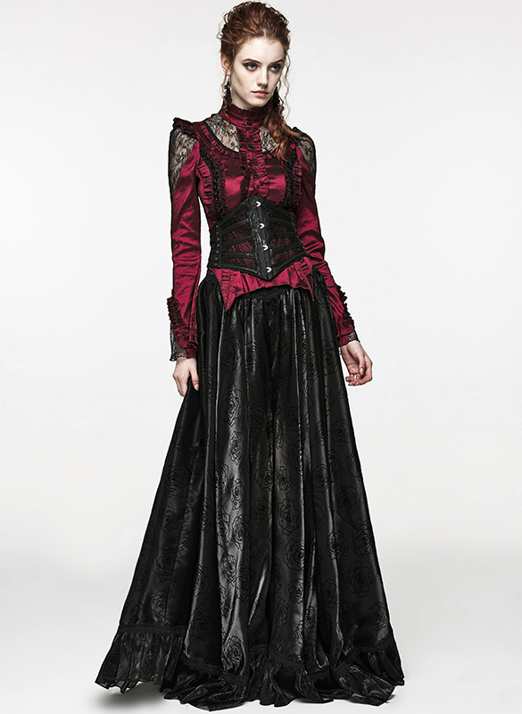 Corset serre-taille en résille à bandes