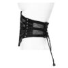 Corset serre-taille en résille à bandes