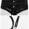 Corset serre-taille en résille à bandes