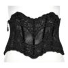 Corset serre-taille en résille brodée