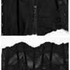 Corset serre-taille en résille brodée