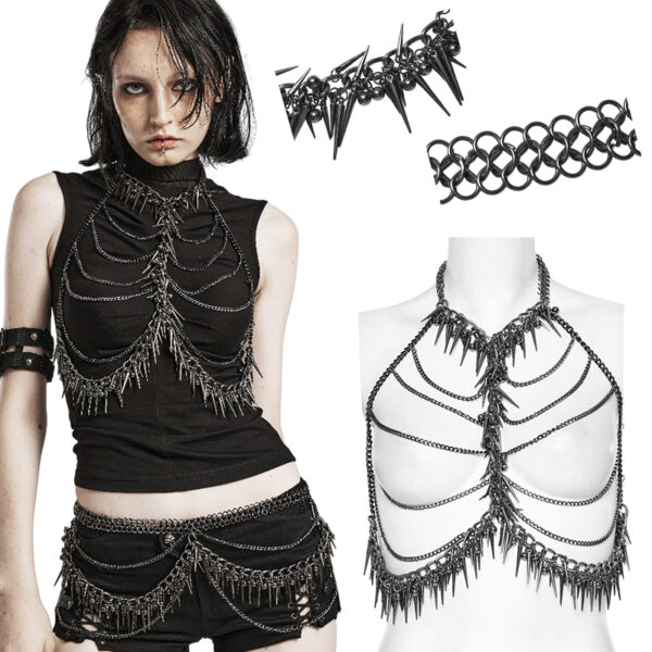 Harnais en chaînes à pointes