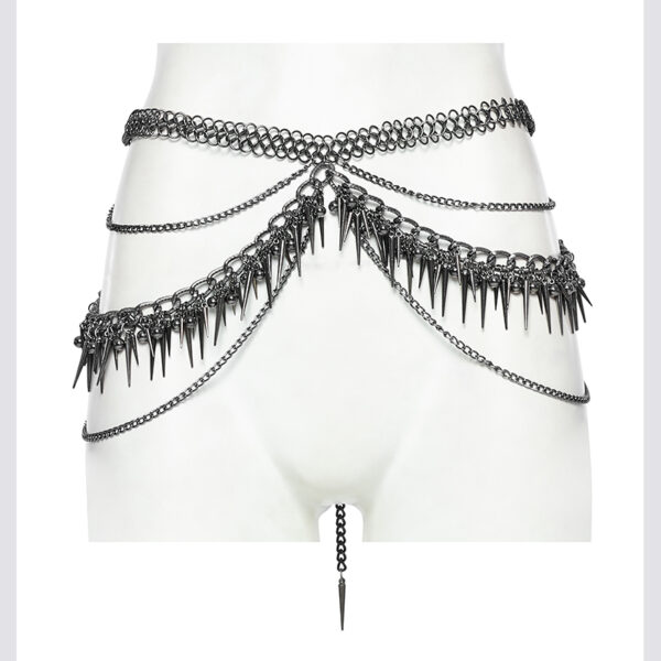 Ceinture bijou en chaînes à pointes Ceinture bijou en chaînes à pointes