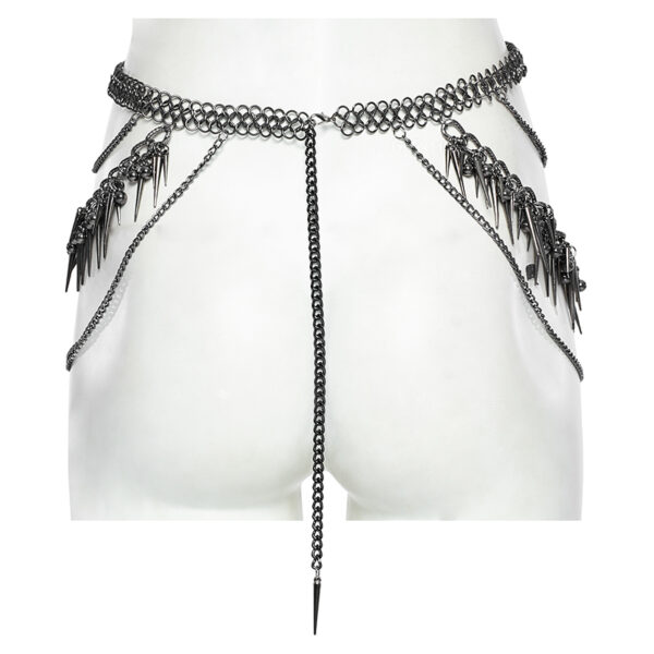 Ceinture bijou en chaînes à pointes Ceinture bijou en chaînes à pointes