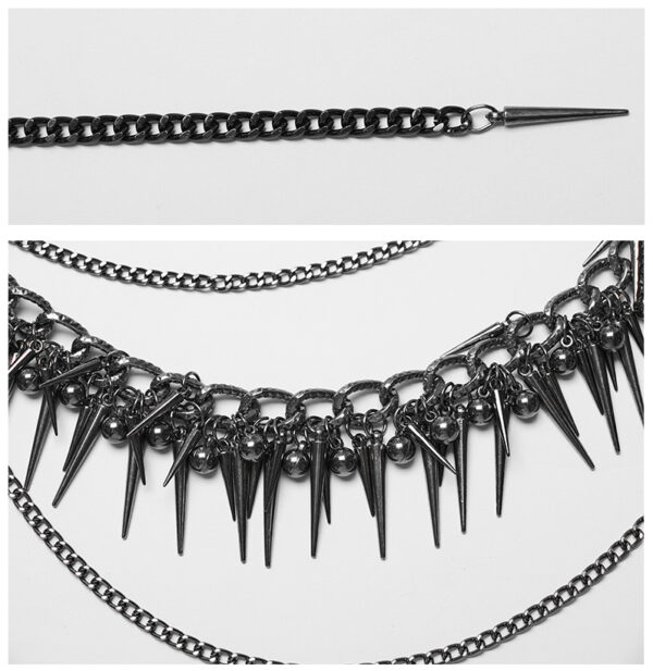 Ceinture bijou en chaînes à pointes Ceinture bijou en chaînes à pointes