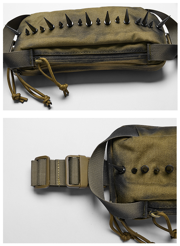 Sac banane à pointes métalliques Kaki Sac banane à pointes métalliques Kaki