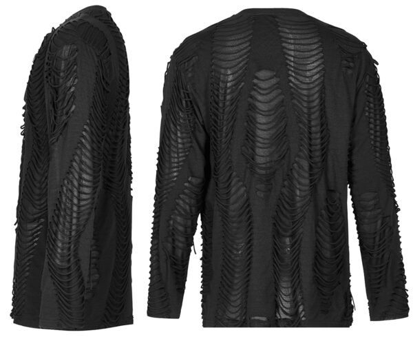 Haut destroy à tête de mort métallique