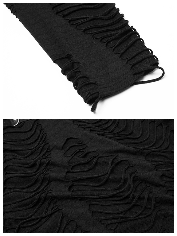 Haut destroy à tête de mort métallique