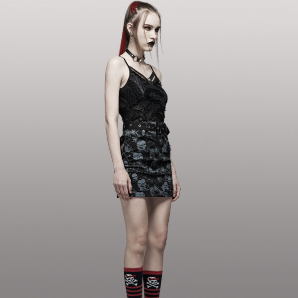 Débardeur destroy à tête de mort