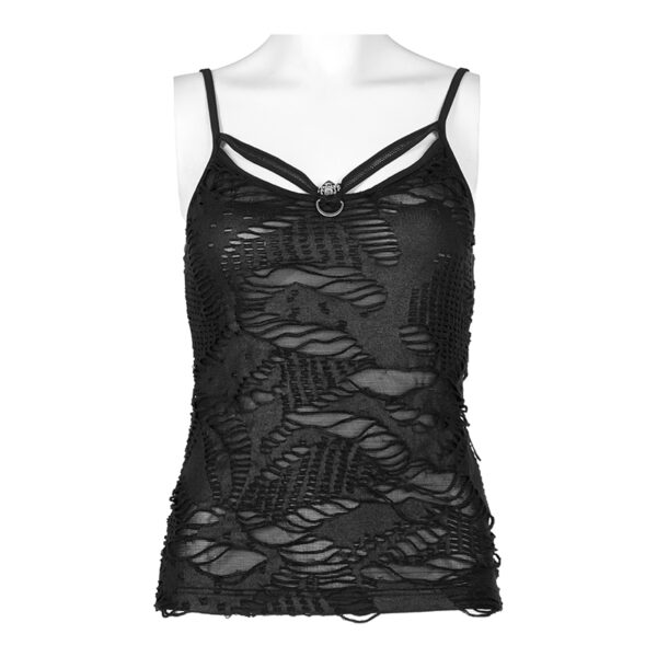 Débardeur destroy à tête de mort