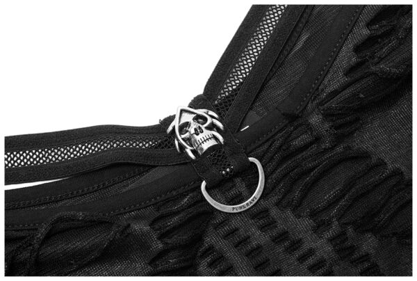 Débardeur destroy à tête de mort