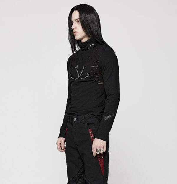 T-shirt déchiré à chaînes