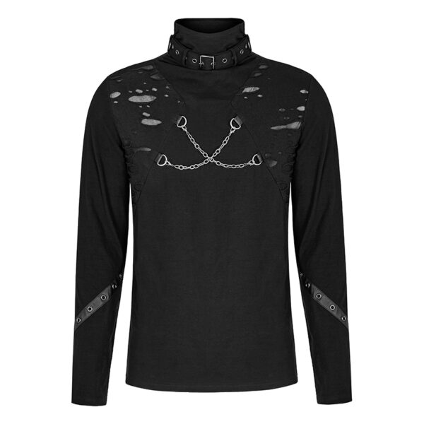T-shirt déchiré à chaînes