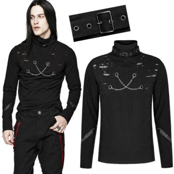 T-shirt déchiré à chaînes