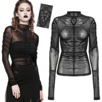 Haut voilage gothique victorien Punk Rave WT-800-BK.