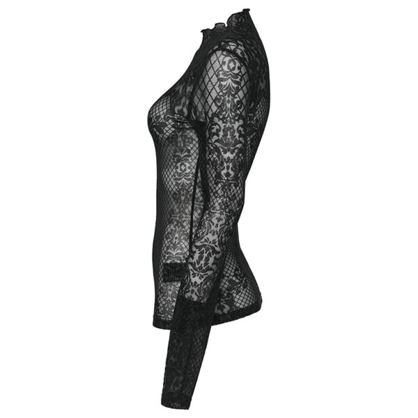 Haut en voilage à motif dentelle