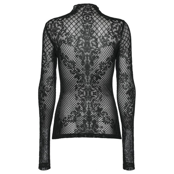 Haut en voilage à motif dentelle
