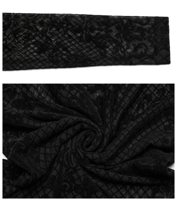 Haut en voilage à motif dentelle