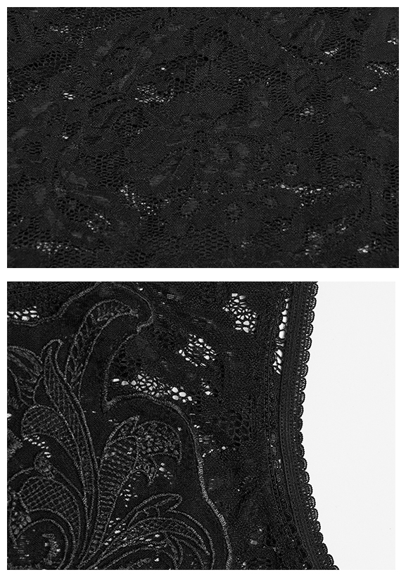 Haut en dentelle avec croix brodée