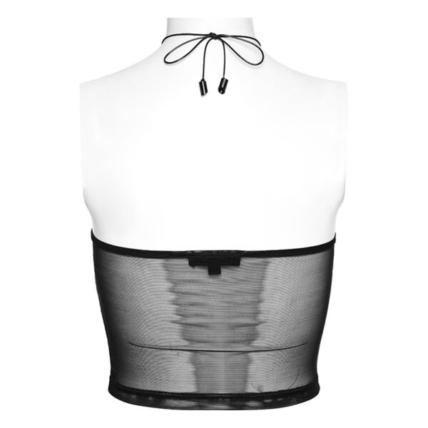 Haut court en voilage à squelette brodé Haut court en voilage à squelette brodé