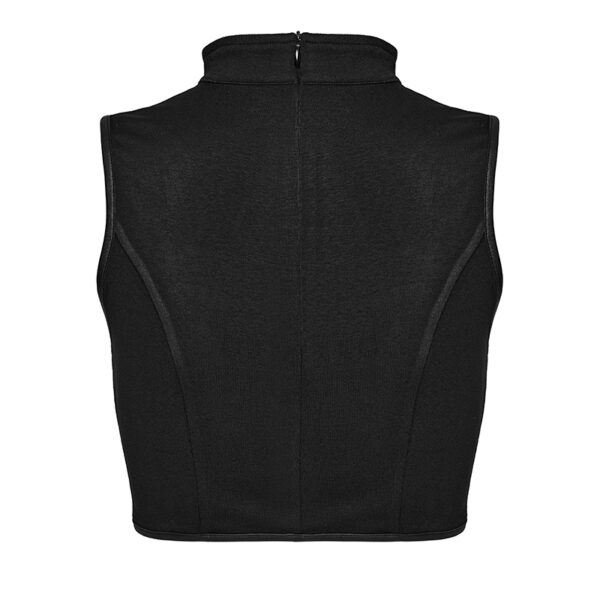 Crop top à voilage et laçages