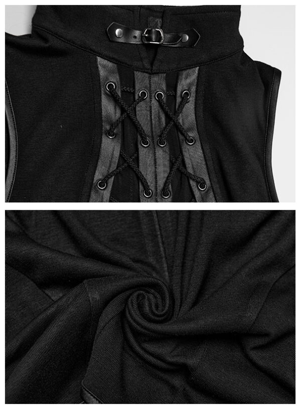 Crop top à voilage et laçages