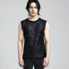 Débardeur à effet déchiré Noir Débardeur à effet déchiré Noir
