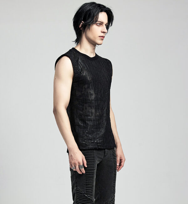 Débardeur à effet déchiré Noir Débardeur à effet déchiré Noir