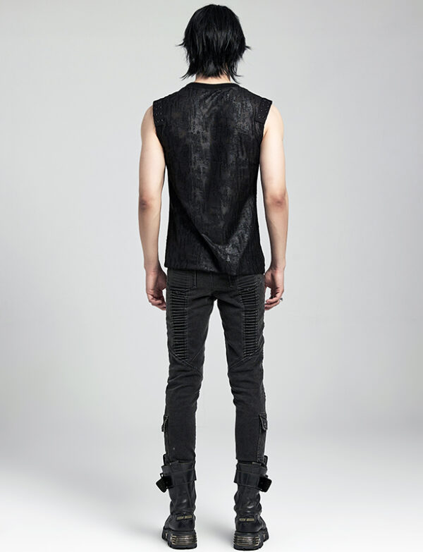 Débardeur à effet déchiré Noir Débardeur à effet déchiré Noir