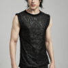 Débardeur à effet déchiré Noir Débardeur à effet déchiré Noir