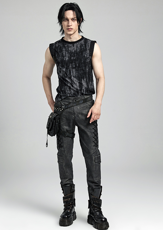 Débardeur à effet déchiré et délavé Débardeur à effet déchiré et délavé