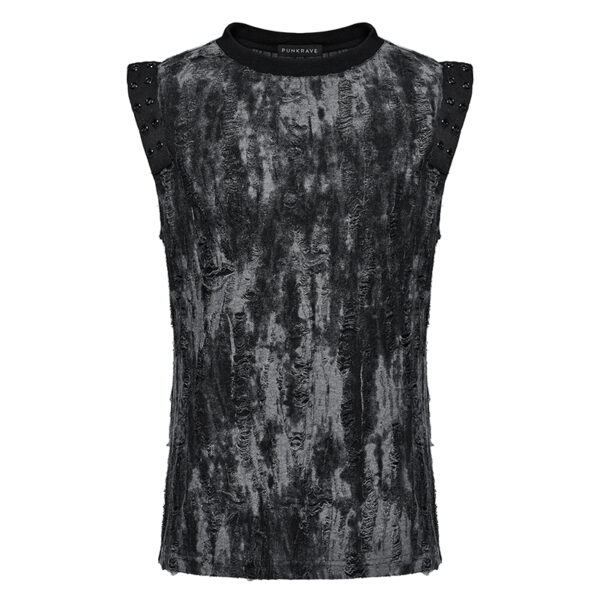 Débardeur à effet déchiré et délavé Débardeur à effet déchiré et délavé