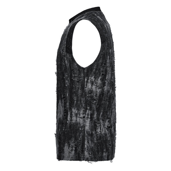 Débardeur à effet déchiré et délavé Débardeur à effet déchiré et délavé